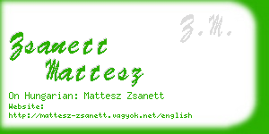 zsanett mattesz business card